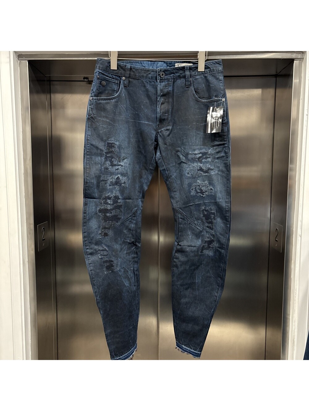 Vintage G-Star Raw Jeans Men's 31x32 Faded Distressed Loose Curved Denim Y2K